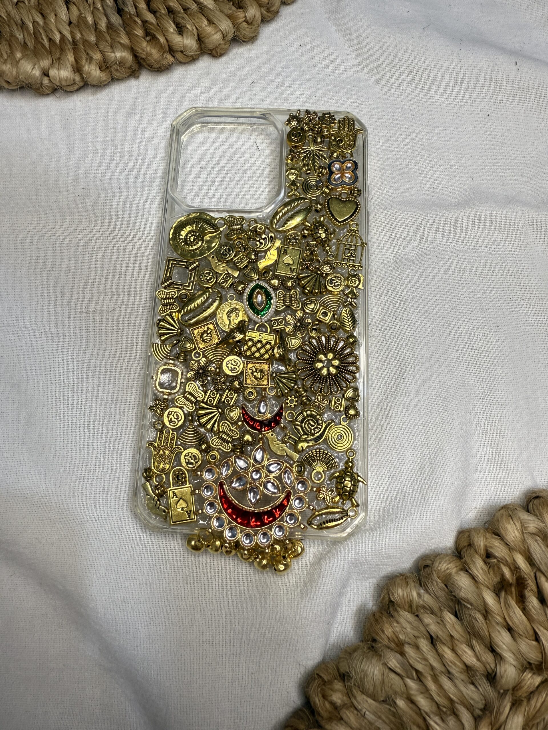 Handcrafted Gold Boho Charm Phone Case2